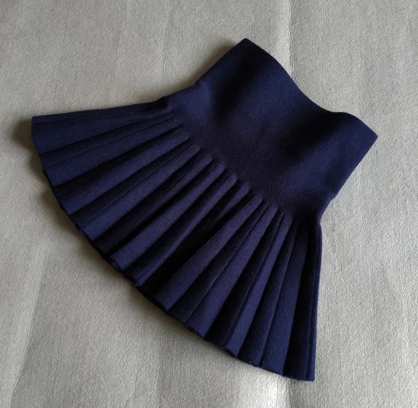 Knitted Pleated Skirt