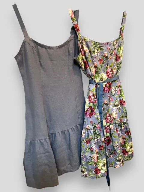 Linen Slip Dress - Frosted Aster