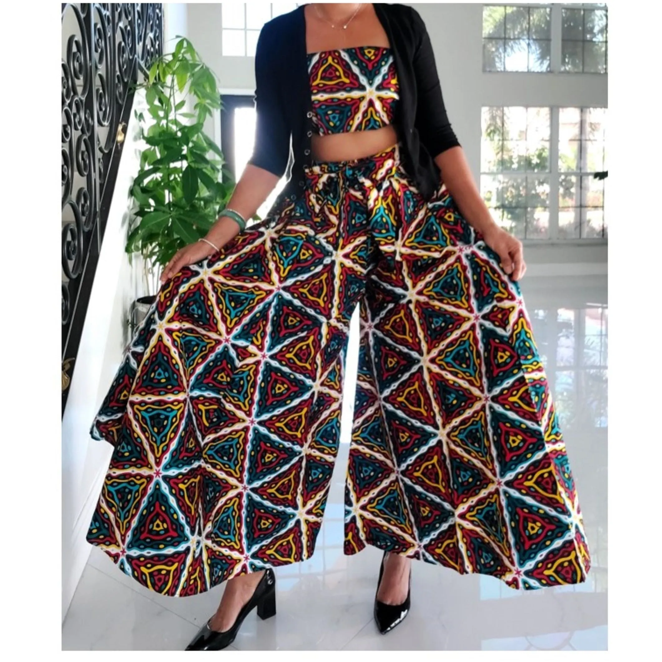 Long Palazzo Pant w/Sash
