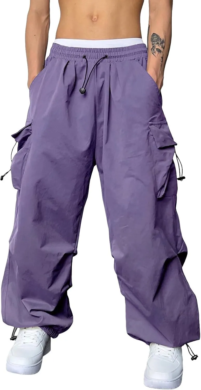 Men's Casual Cargo Sweatpants Waist Drawstring Joggers Hiking Workout Tactical Pants for Men with Pockets