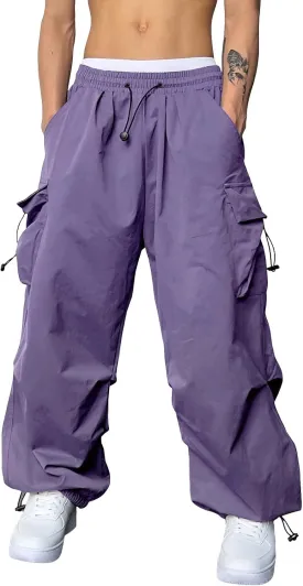 Men's Casual Cargo Sweatpants Waist Drawstring Joggers Hiking Workout Tactical Pants for Men with Pockets