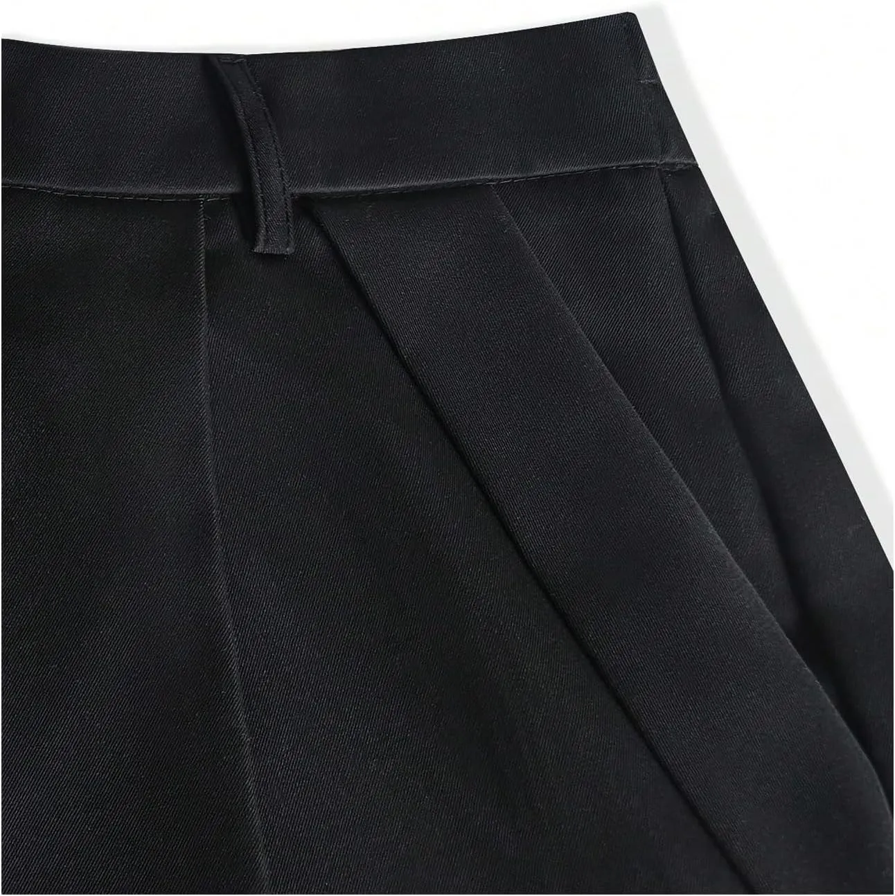 Men's Pleated Front Dress Pants Button Business Casual Trousers Pants
