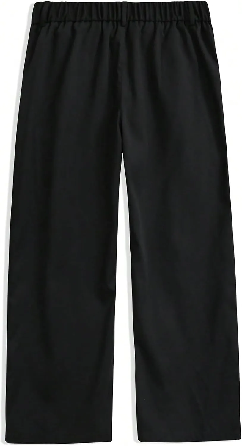 Men's Pleated Front Dress Pants Button Business Casual Trousers Pants