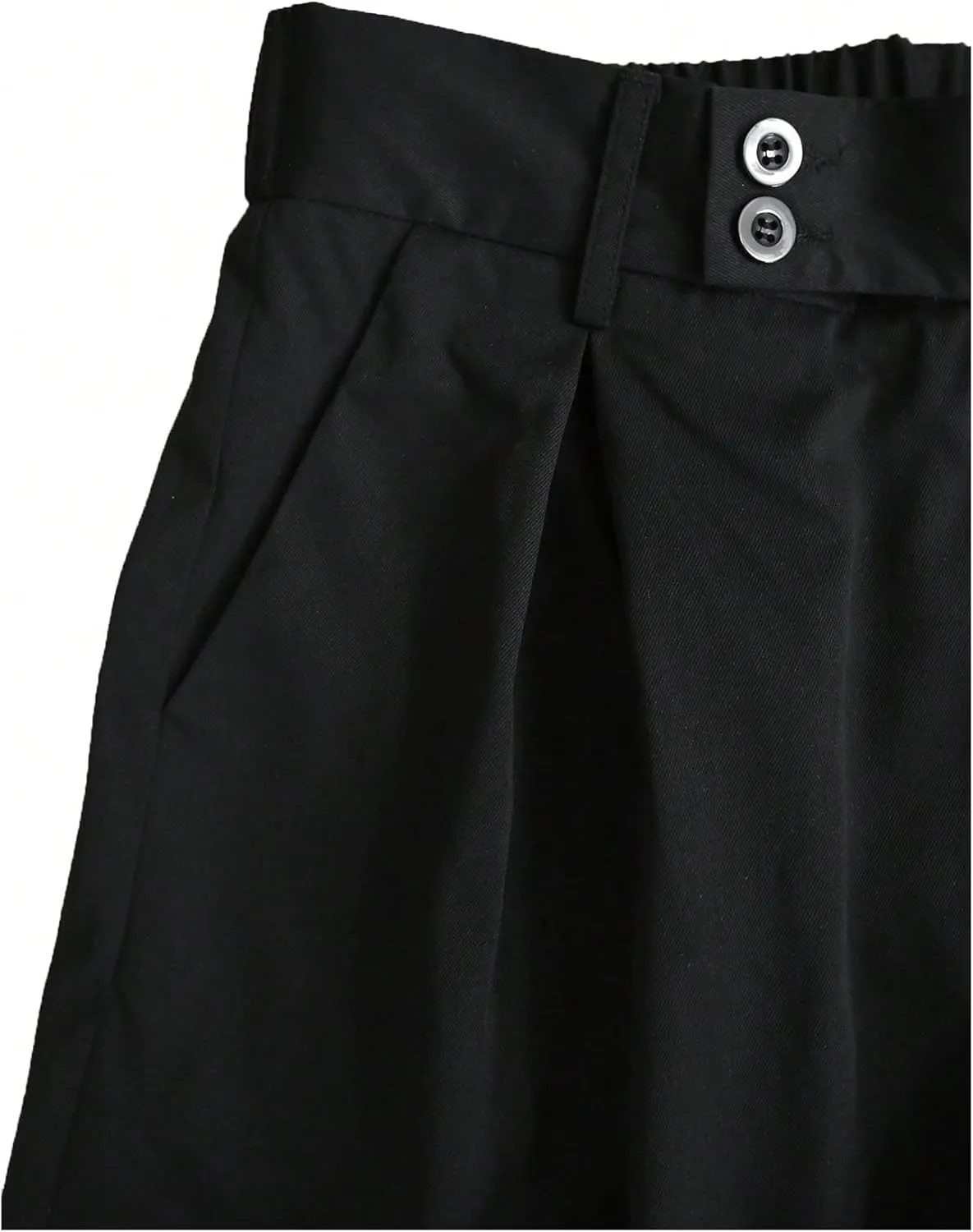 Men's Pleated Front Dress Pants Button Business Casual Trousers Pants