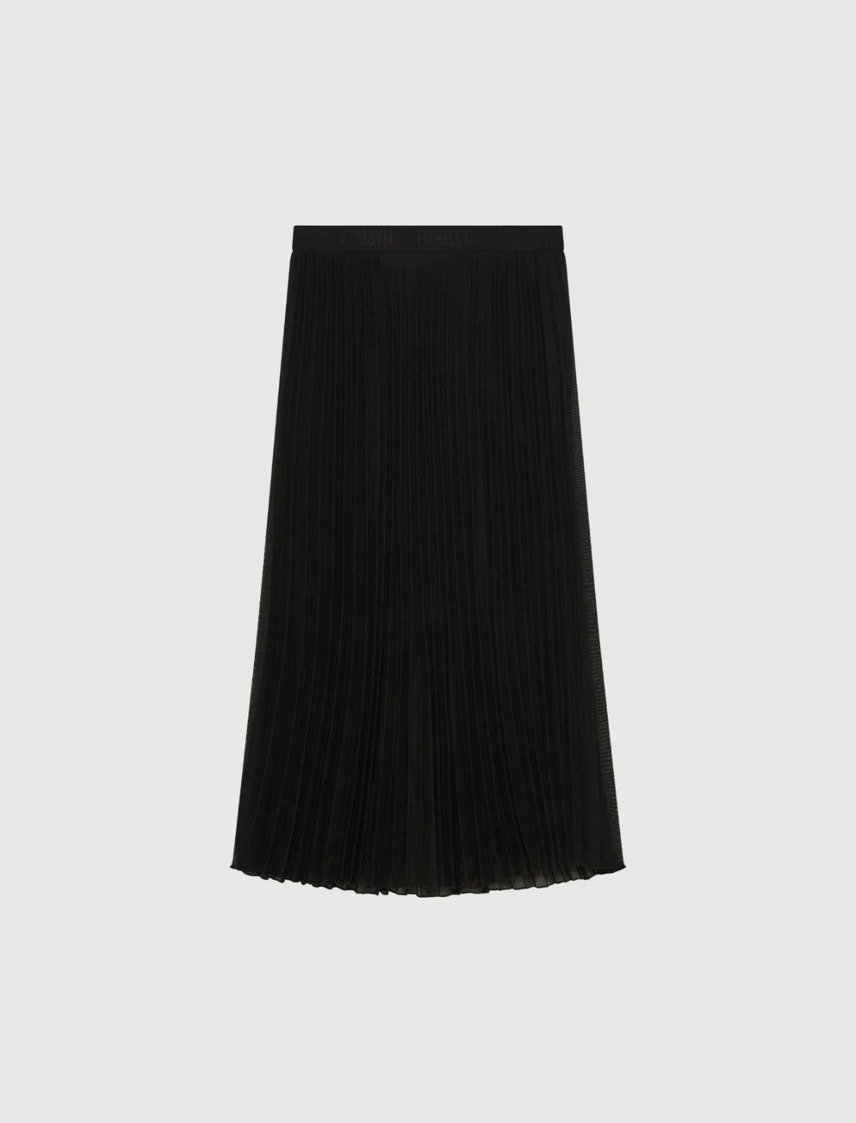 MRL-251310105 ACERBO BLACK PLEATED SKIRT