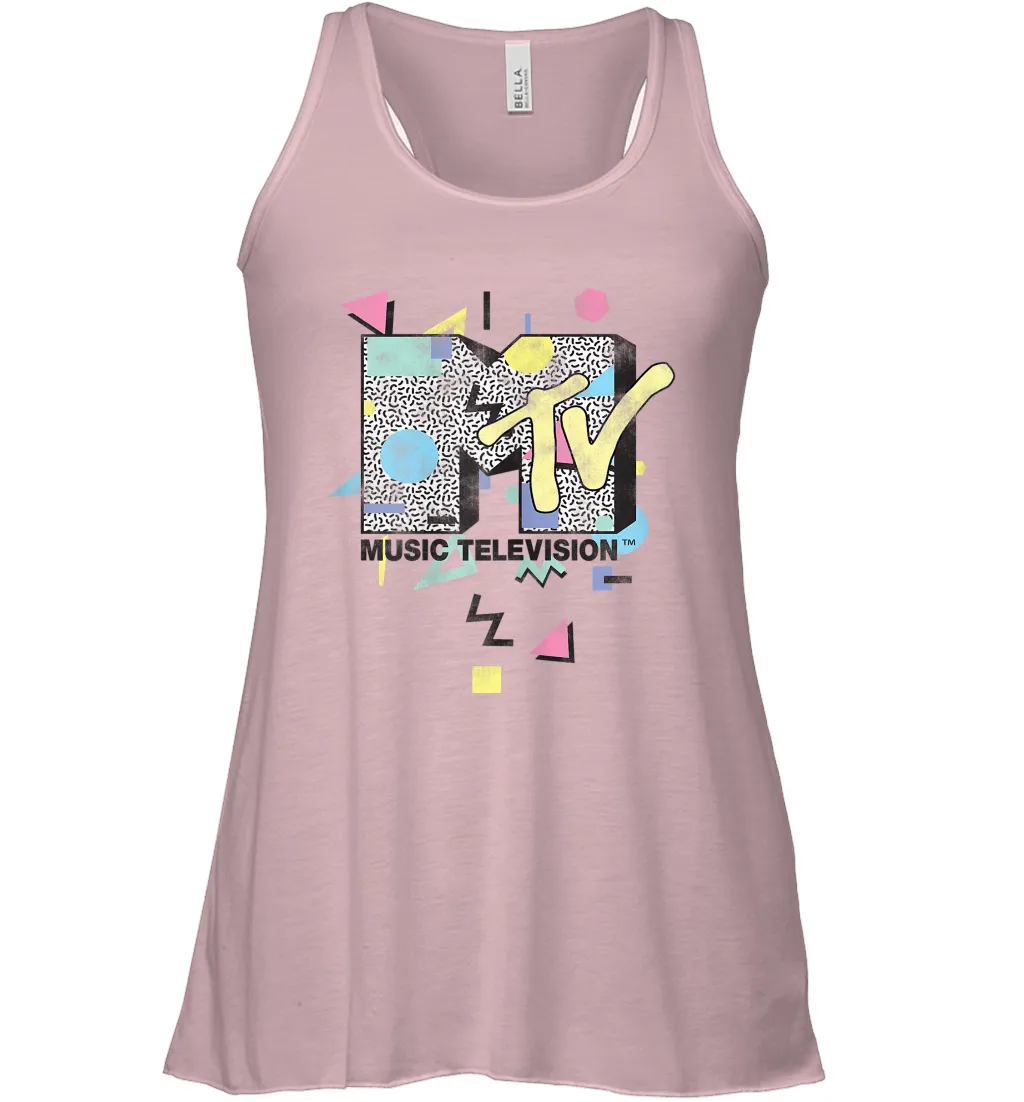 Mtv Retro Shape Design Logo Graphic Racerback Tank