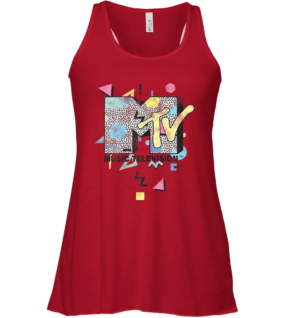 Mtv Retro Shape Design Logo Graphic Racerback Tank