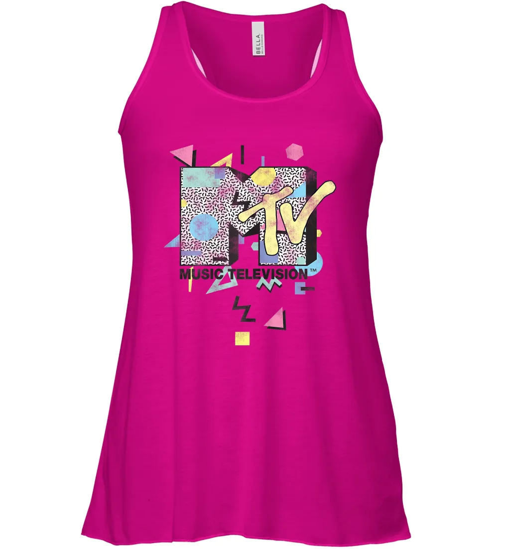 Mtv Retro Shape Design Logo Graphic Racerback Tank