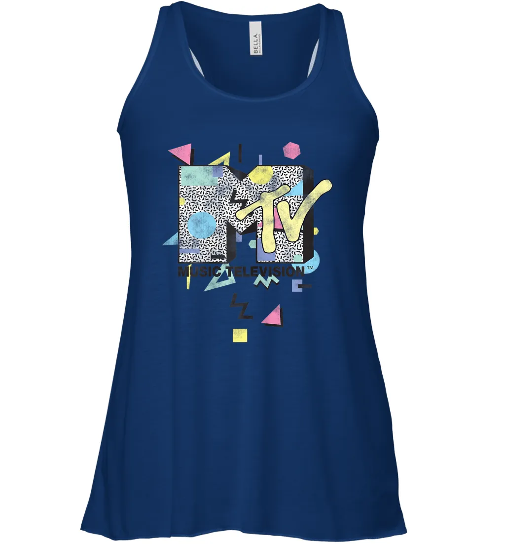 Mtv Retro Shape Design Logo Graphic Racerback Tank