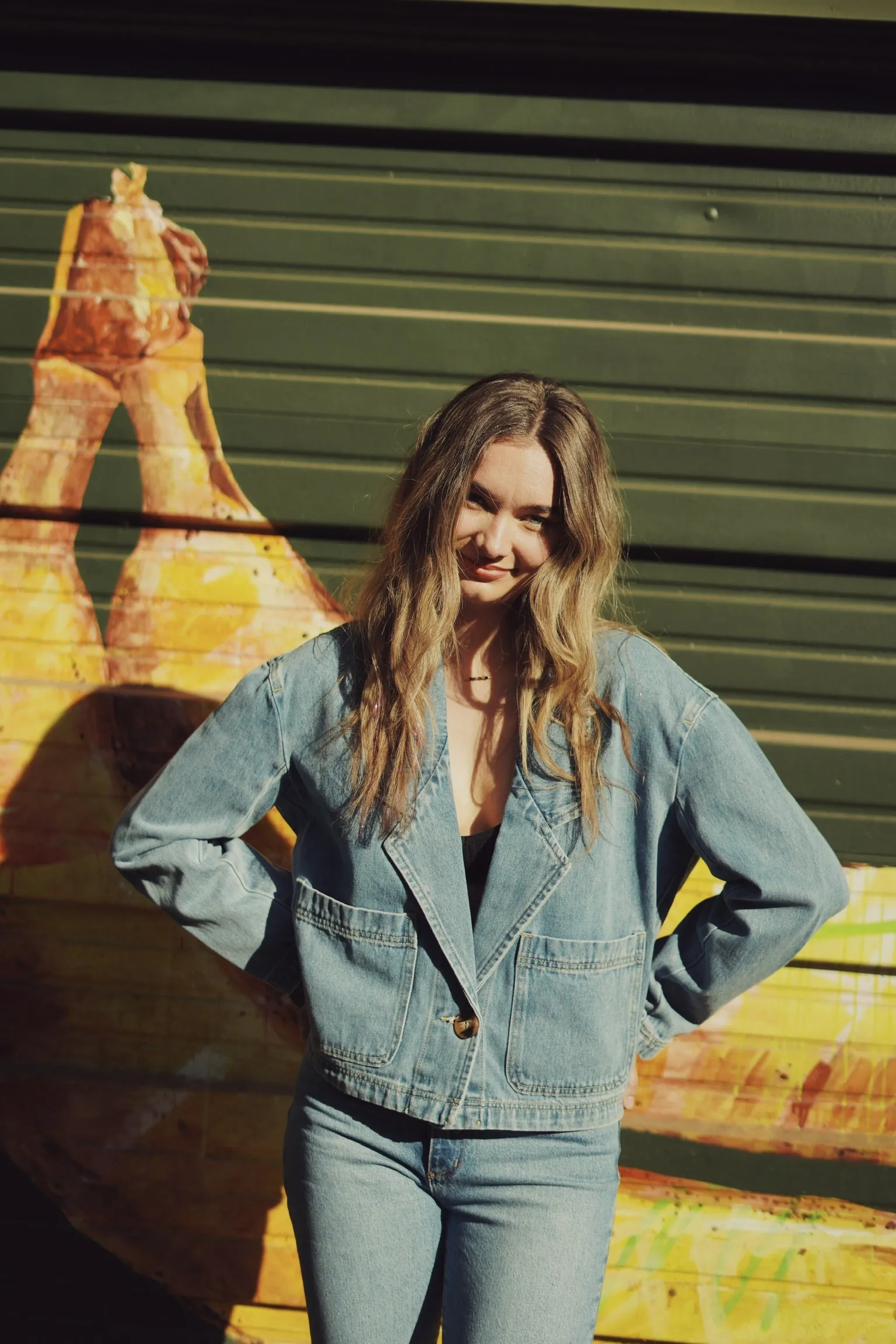 Oversize Denim Blazer