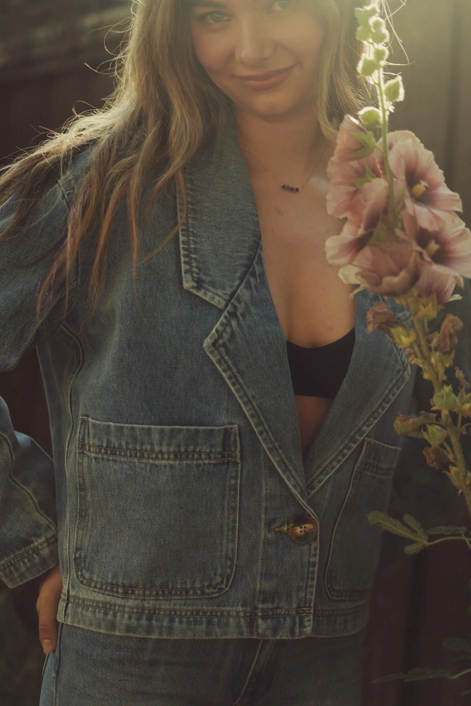 Oversize Denim Blazer