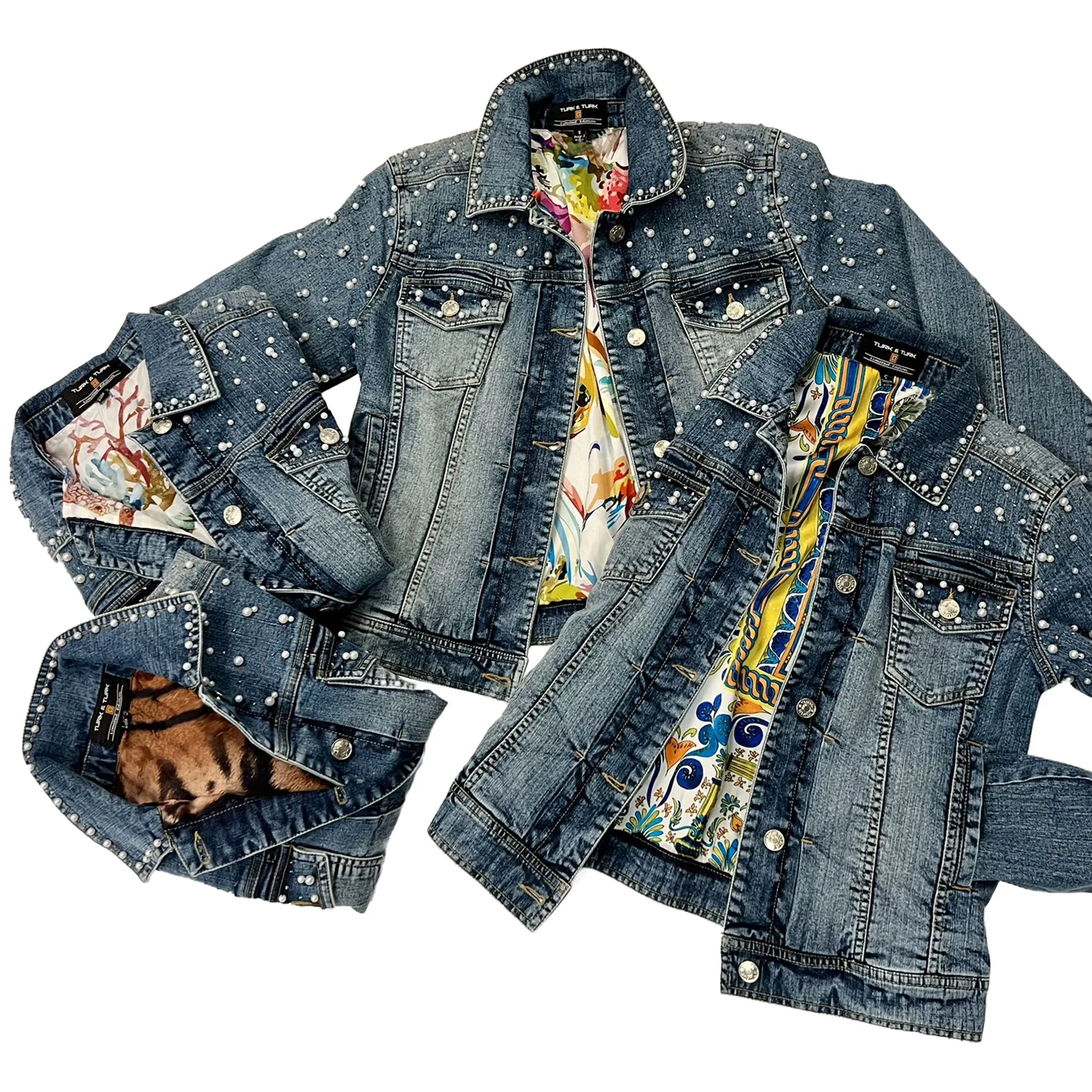 Pearls Hand-Beaded Denim Jackets, Limited Edition- ANIMAL