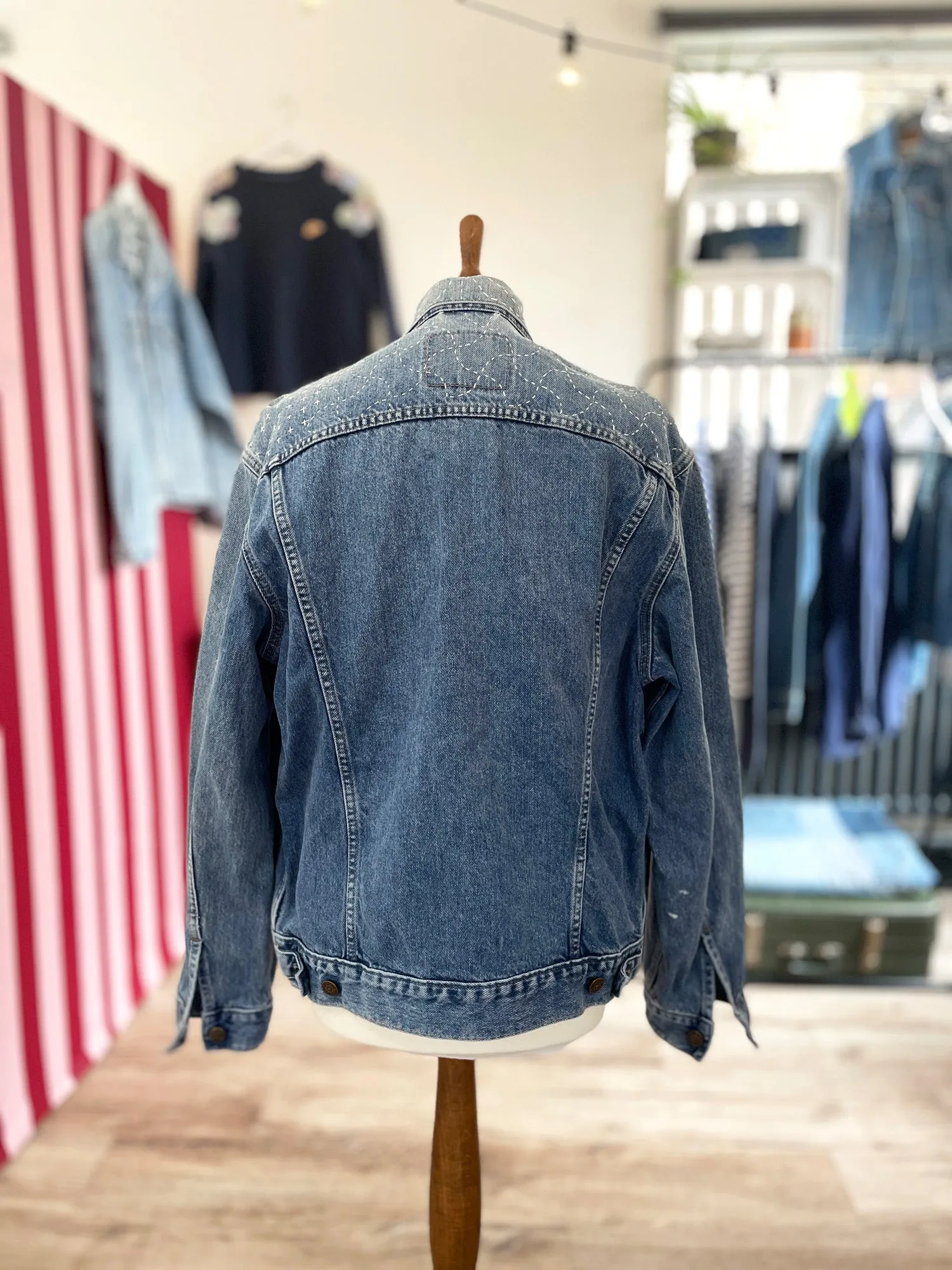 Reworked Vintage Denim Jacket #20. Medium