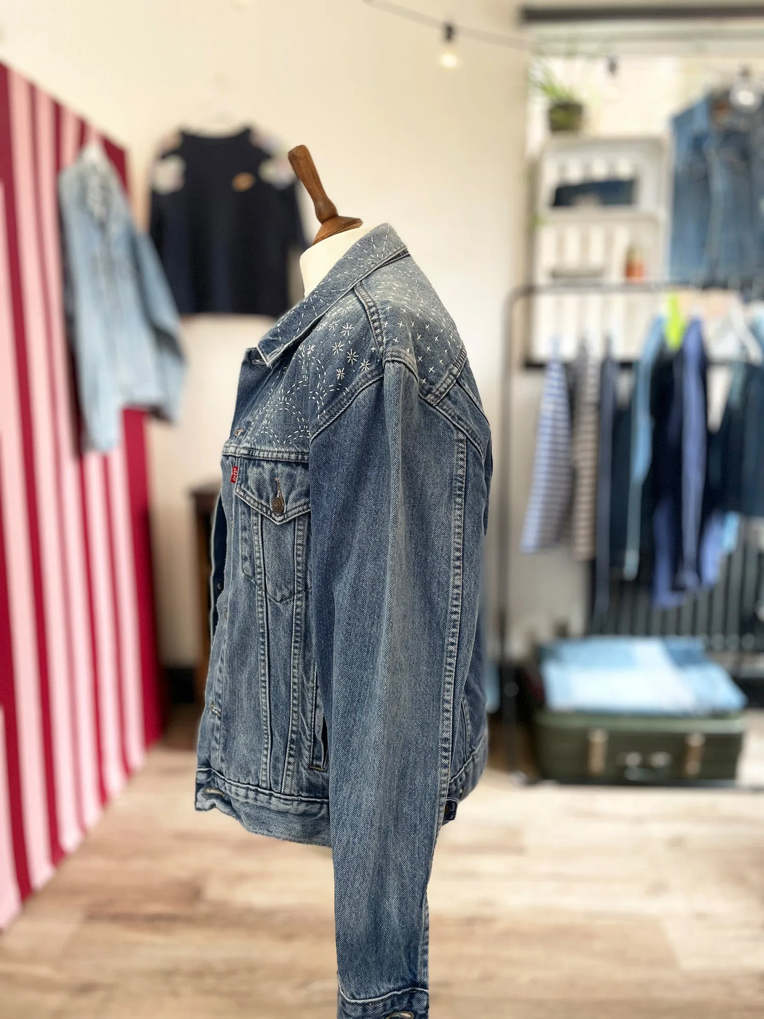 Reworked Vintage Denim Jacket #20. Medium