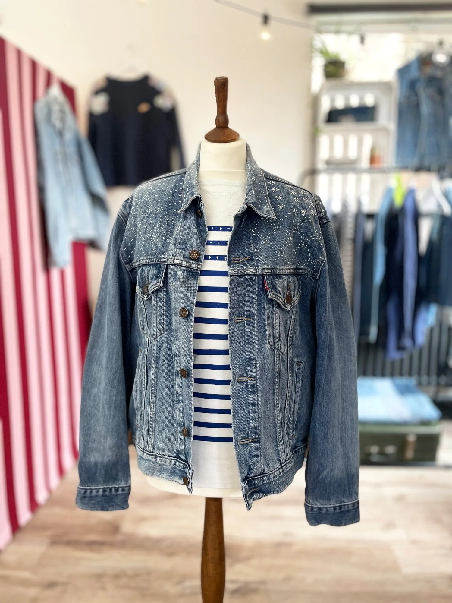 Reworked Vintage Denim Jacket #20. Medium