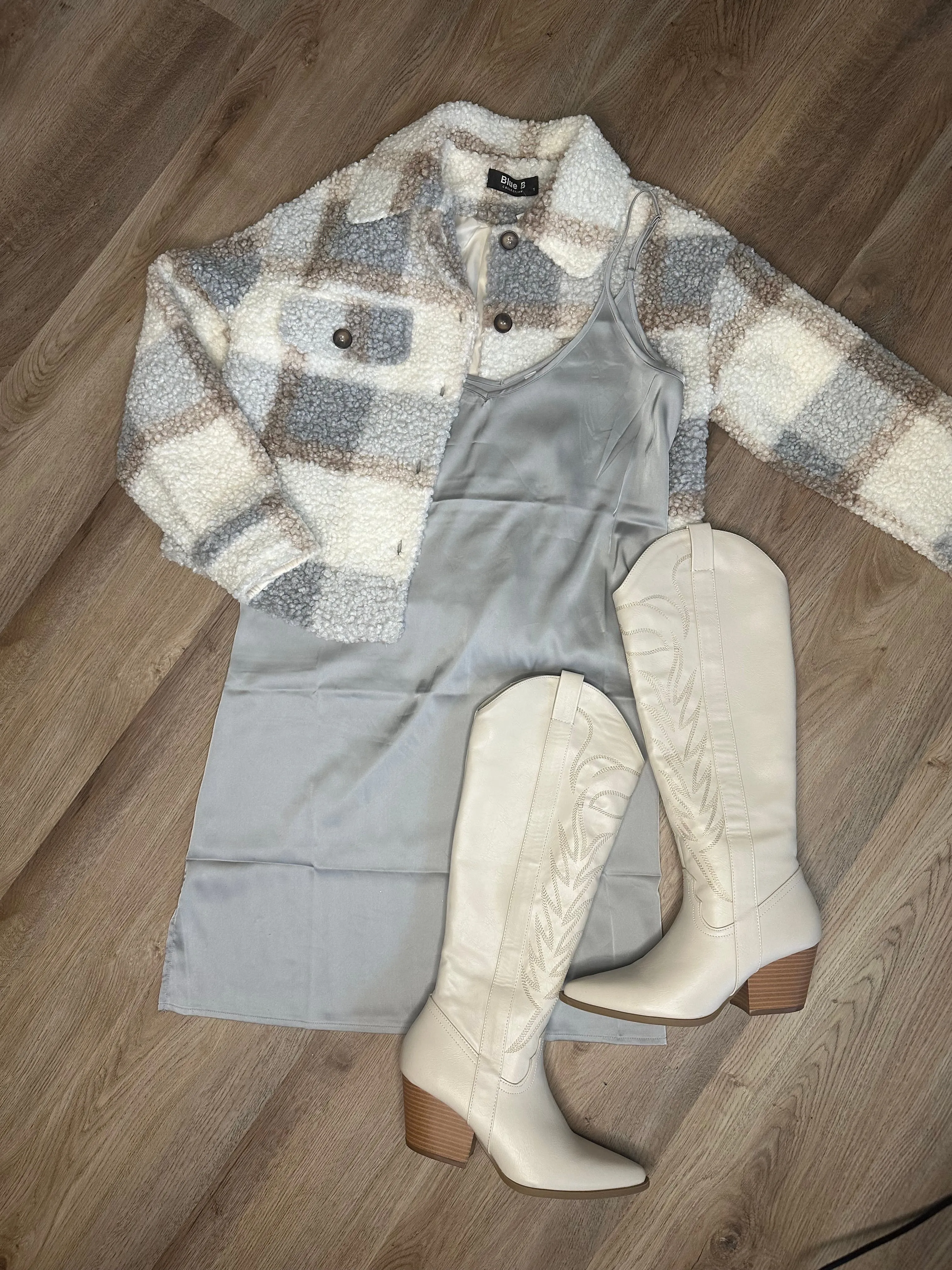 Silver Slip Dress