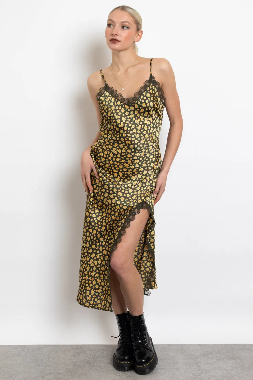 Sunflower Lace Trim Slip Dress