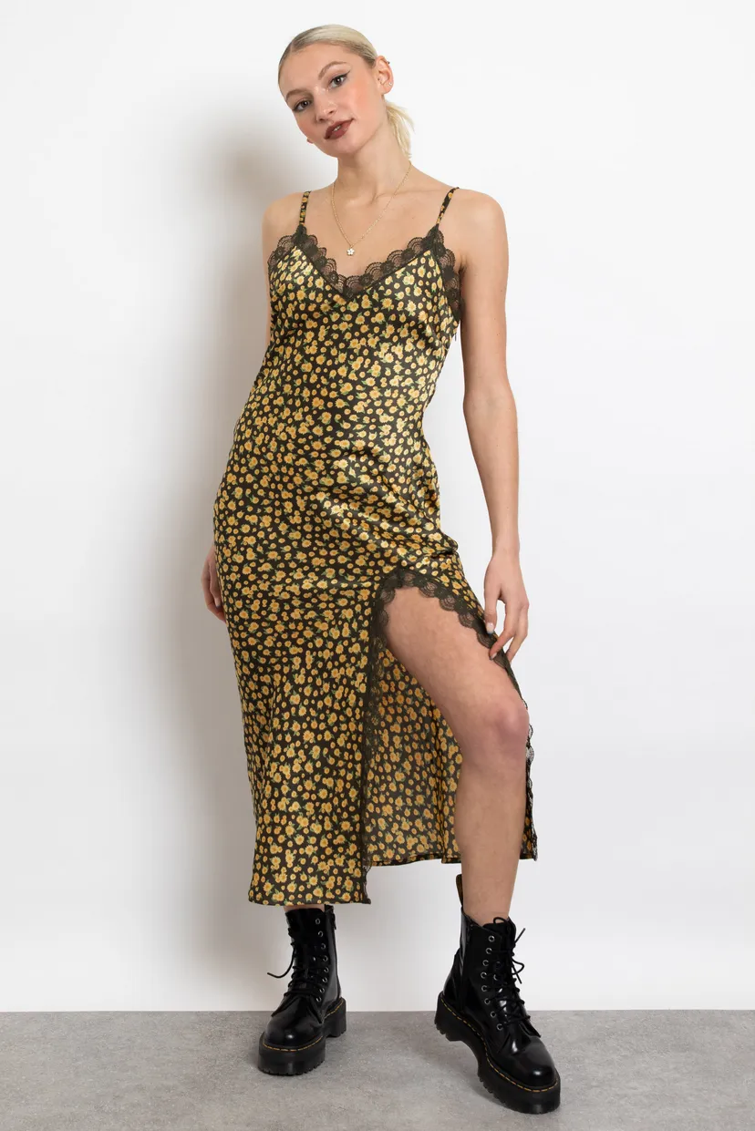 Sunflower Lace Trim Slip Dress