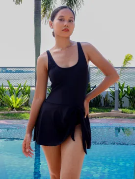 Sylvie Swimsuit Dress in Black