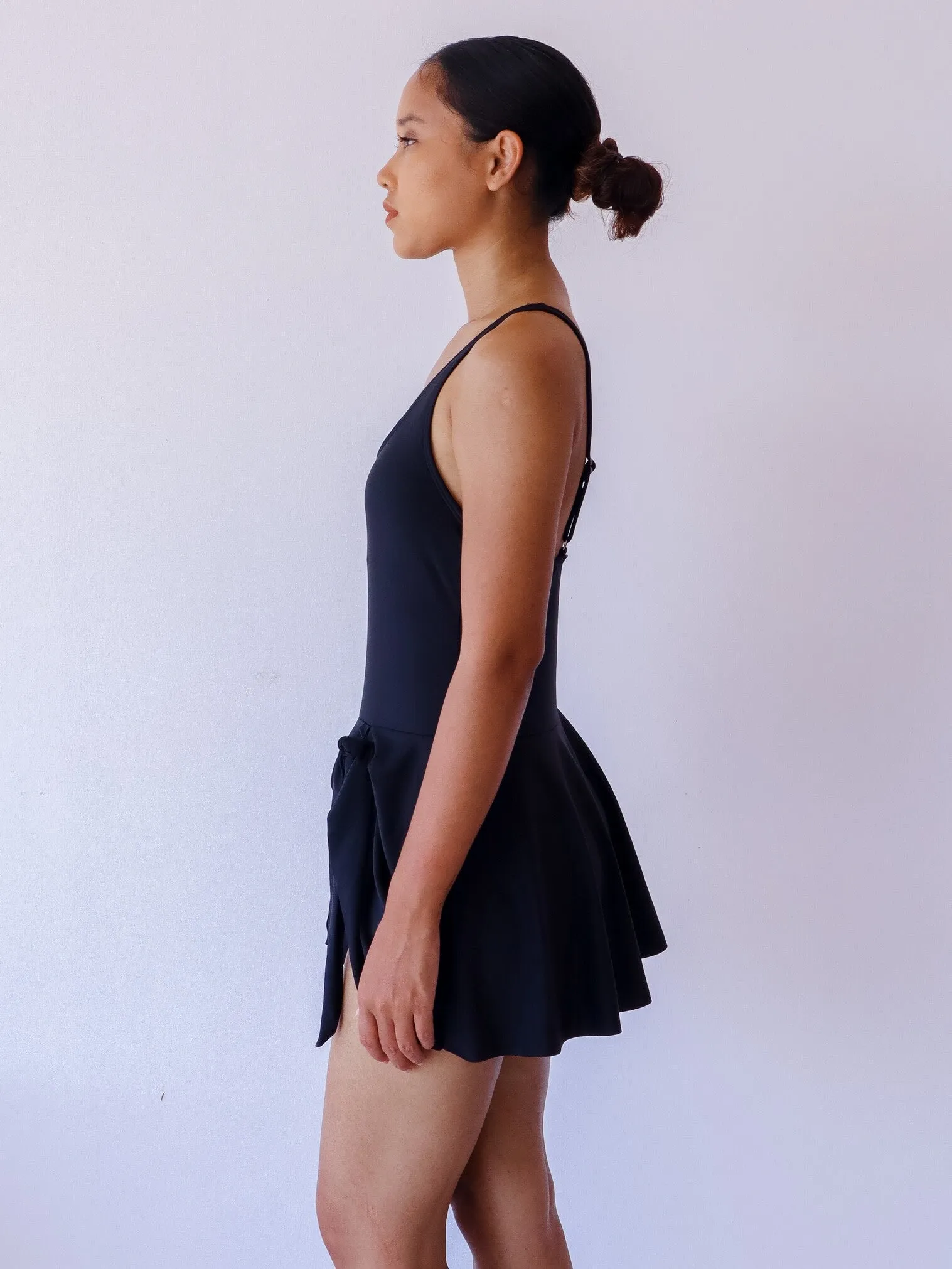 Sylvie Swimsuit Dress in Black