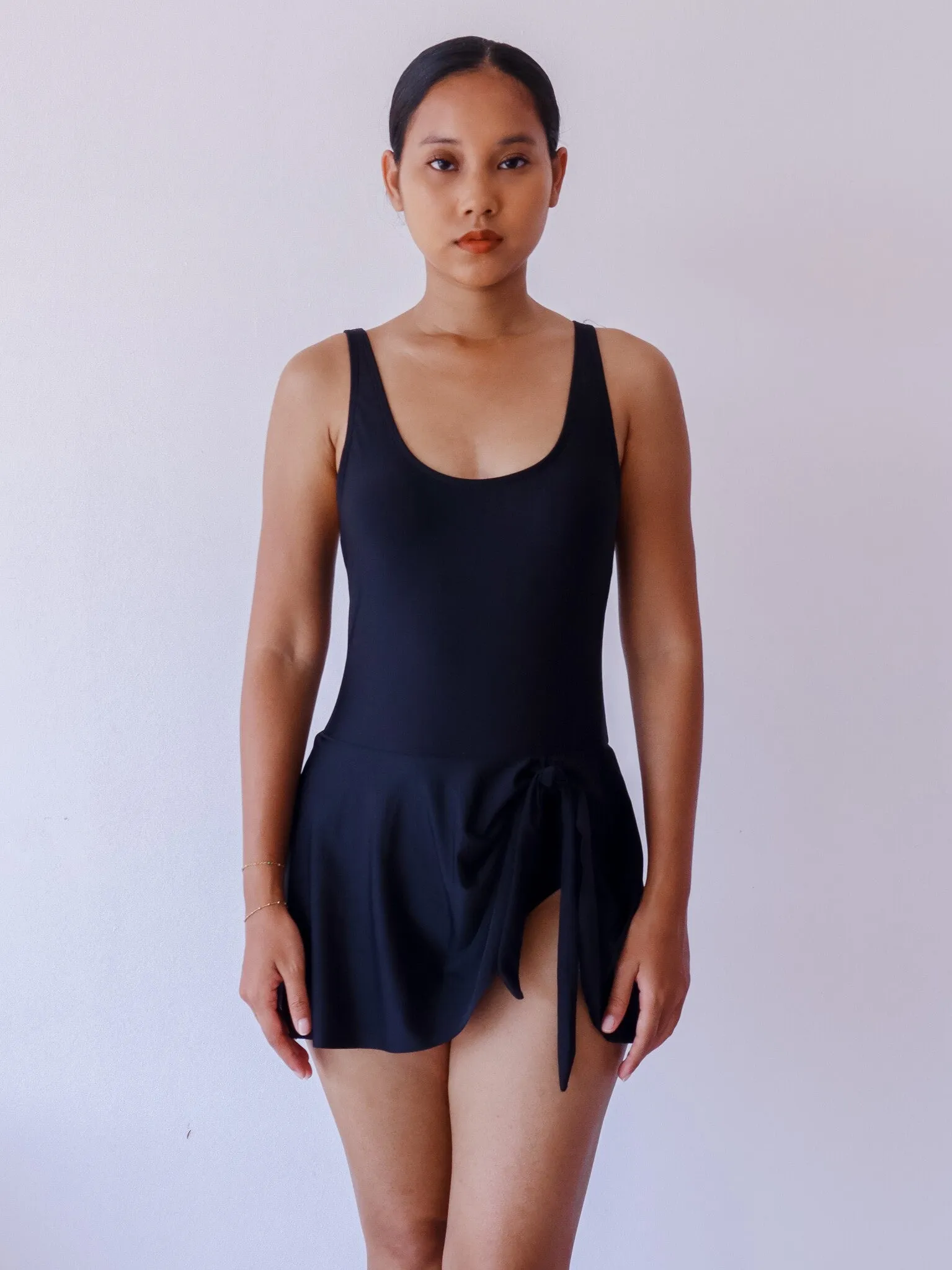 Sylvie Swimsuit Dress in Black