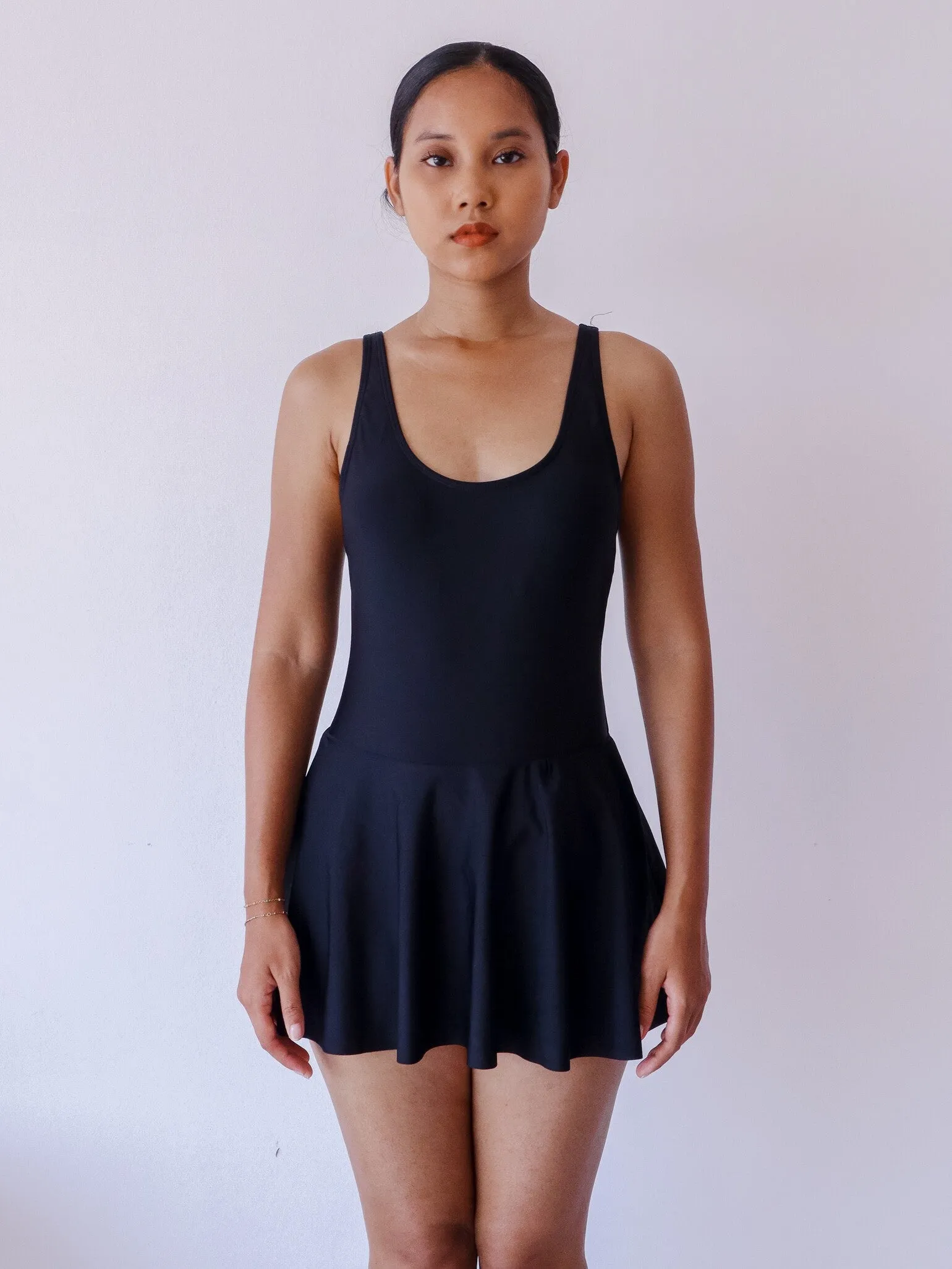 Sylvie Swimsuit Dress in Black