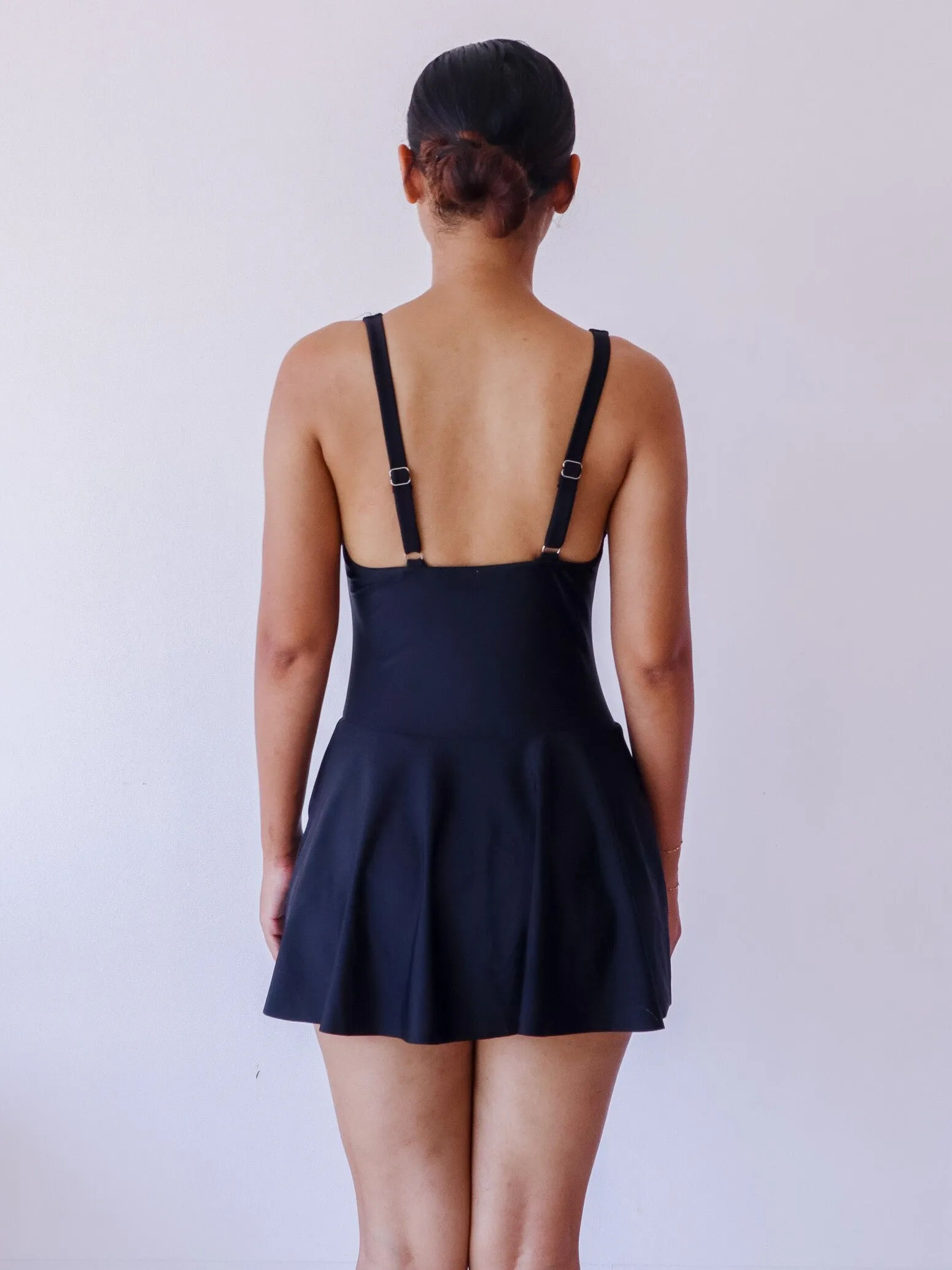 Sylvie Swimsuit Dress in Black