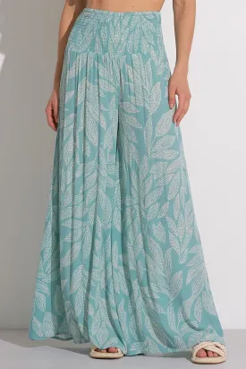 TEAL CARTAGENA PALAZZO PANTS