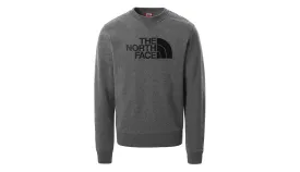 The North Face Felpa girocollo da uomo con logo ricamato Drew Peak Crew NF0A4T1EDYY1 grigio-nero