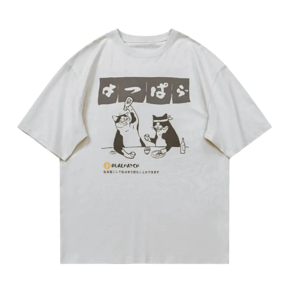 “Urban Cartoon Cat Graphic” T-shirt