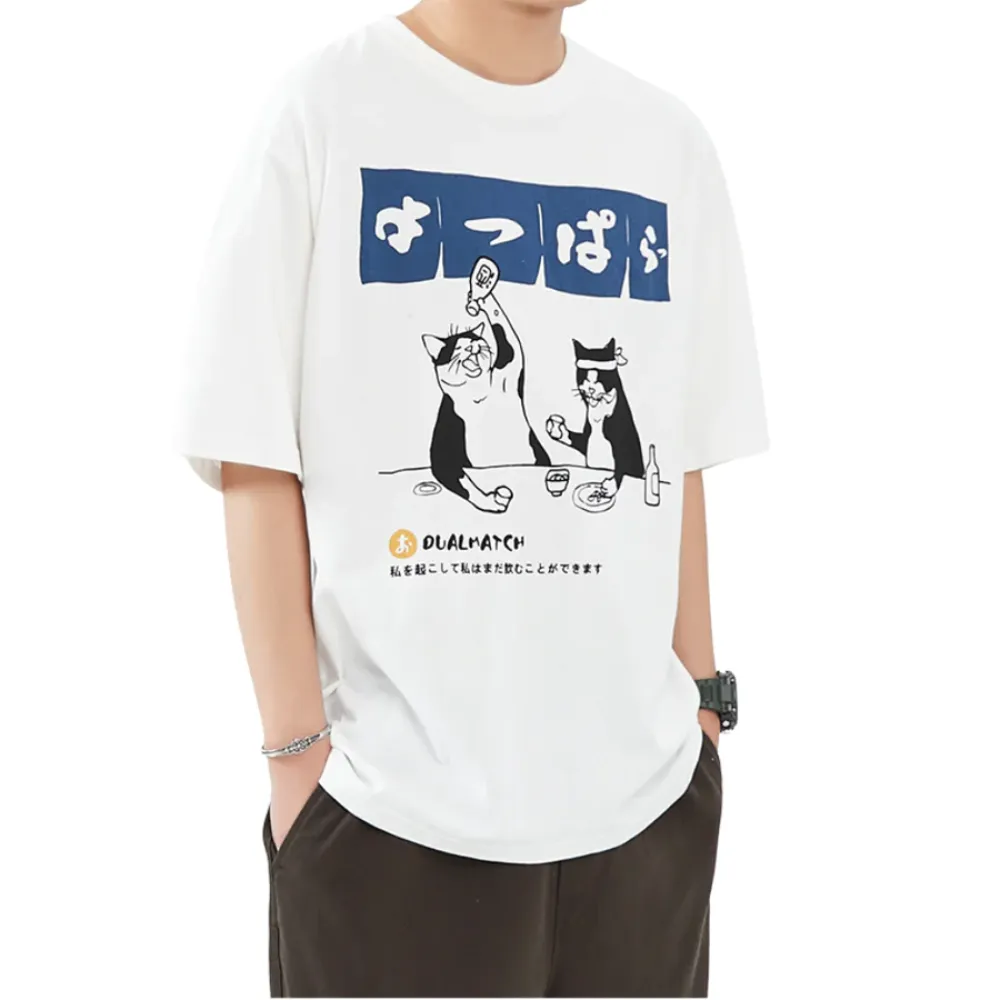 “Urban Cartoon Cat Graphic” T-shirt