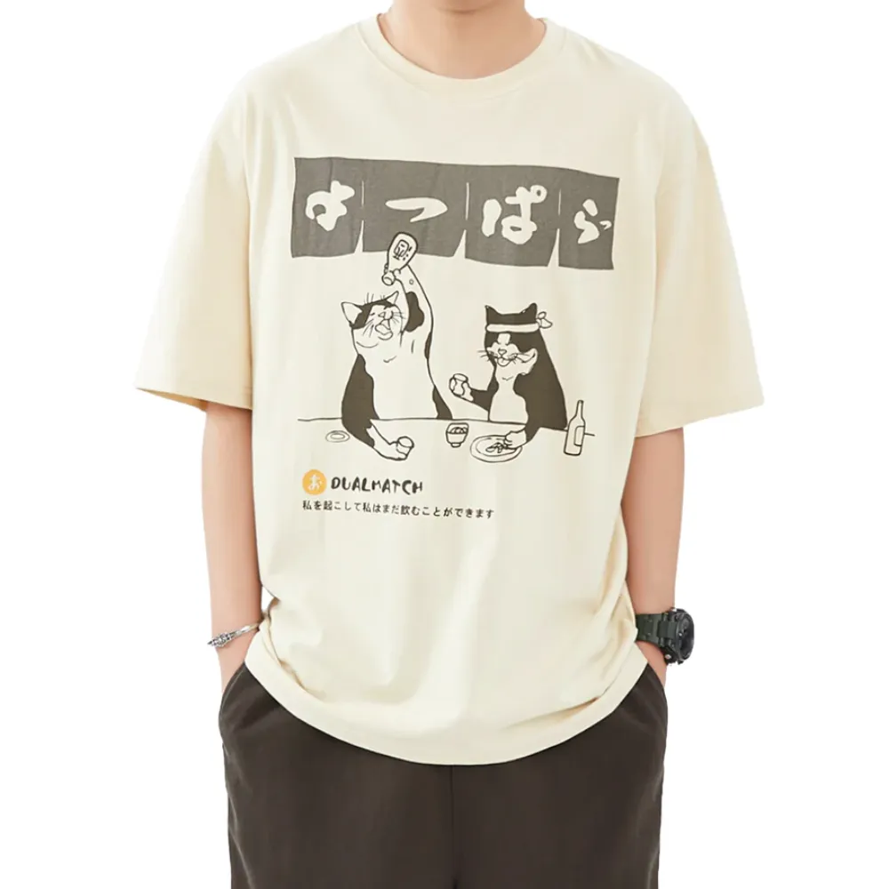 “Urban Cartoon Cat Graphic” T-shirt