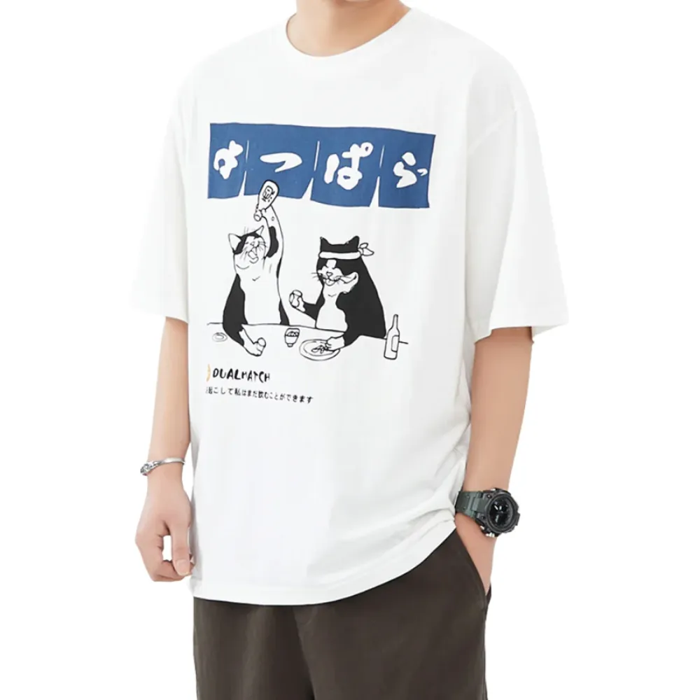 “Urban Cartoon Cat Graphic” T-shirt