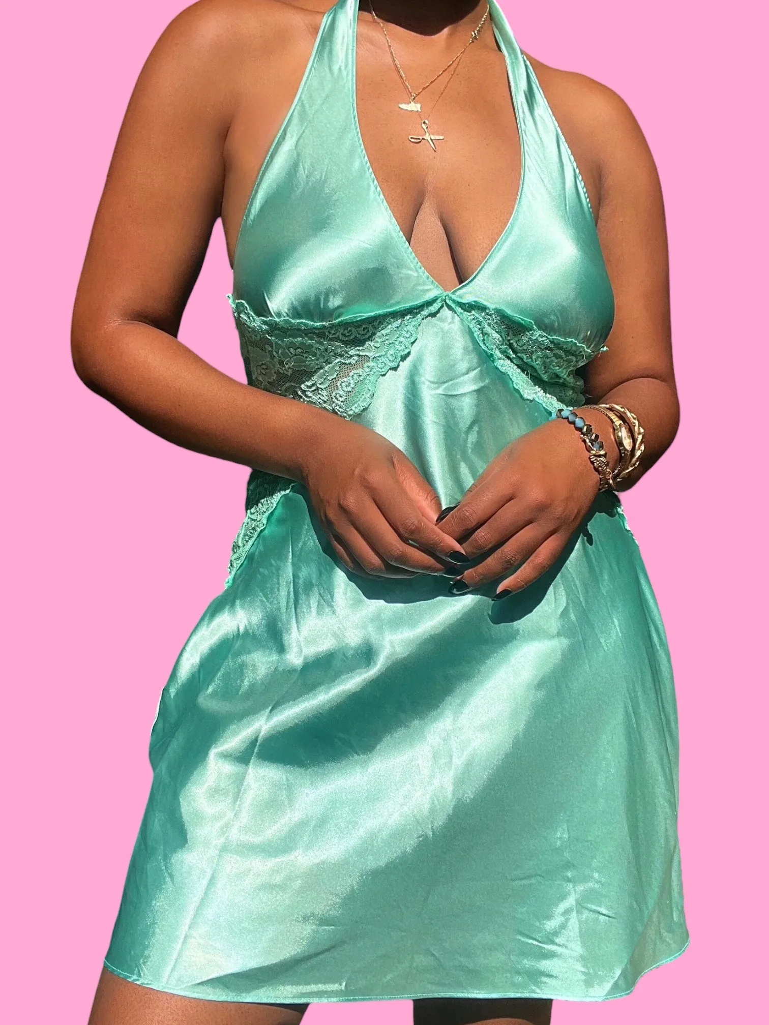Vintage Halter Slip Dress