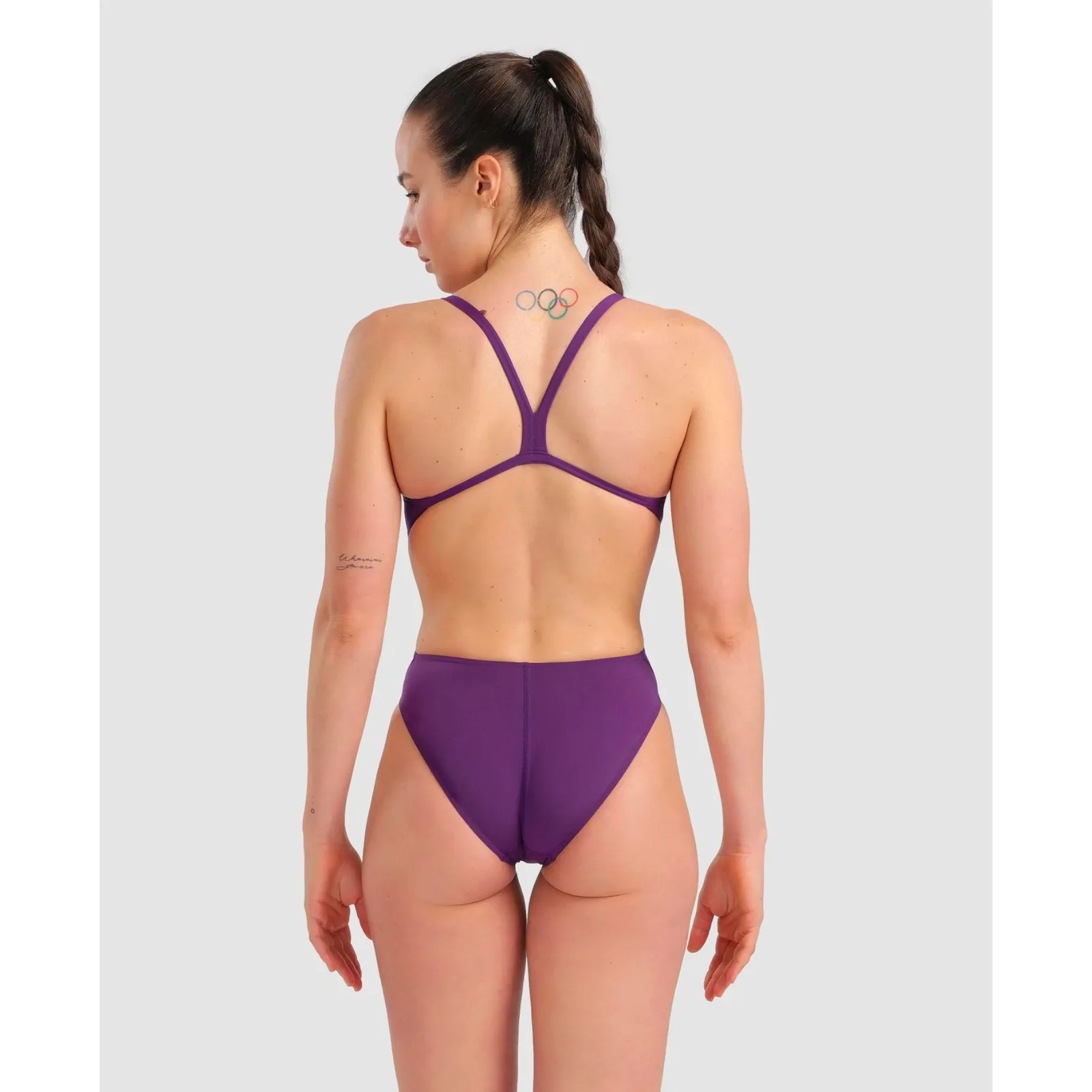 WOMEN'S TEAM SWIMSUIT CHALLENGE SOLID - PLUM