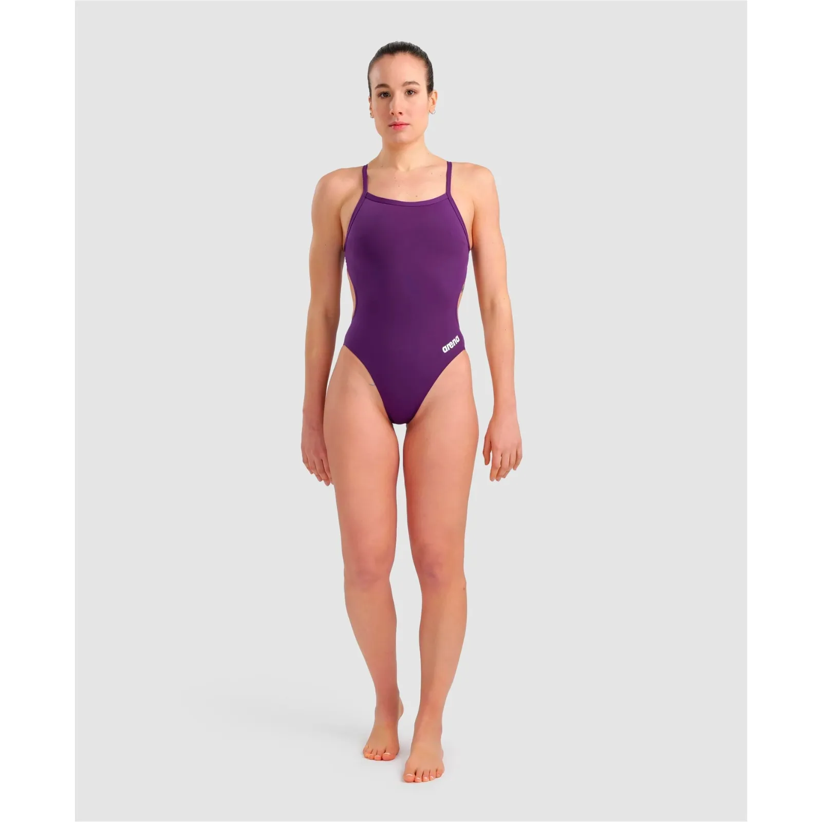 WOMEN'S TEAM SWIMSUIT CHALLENGE SOLID - PLUM